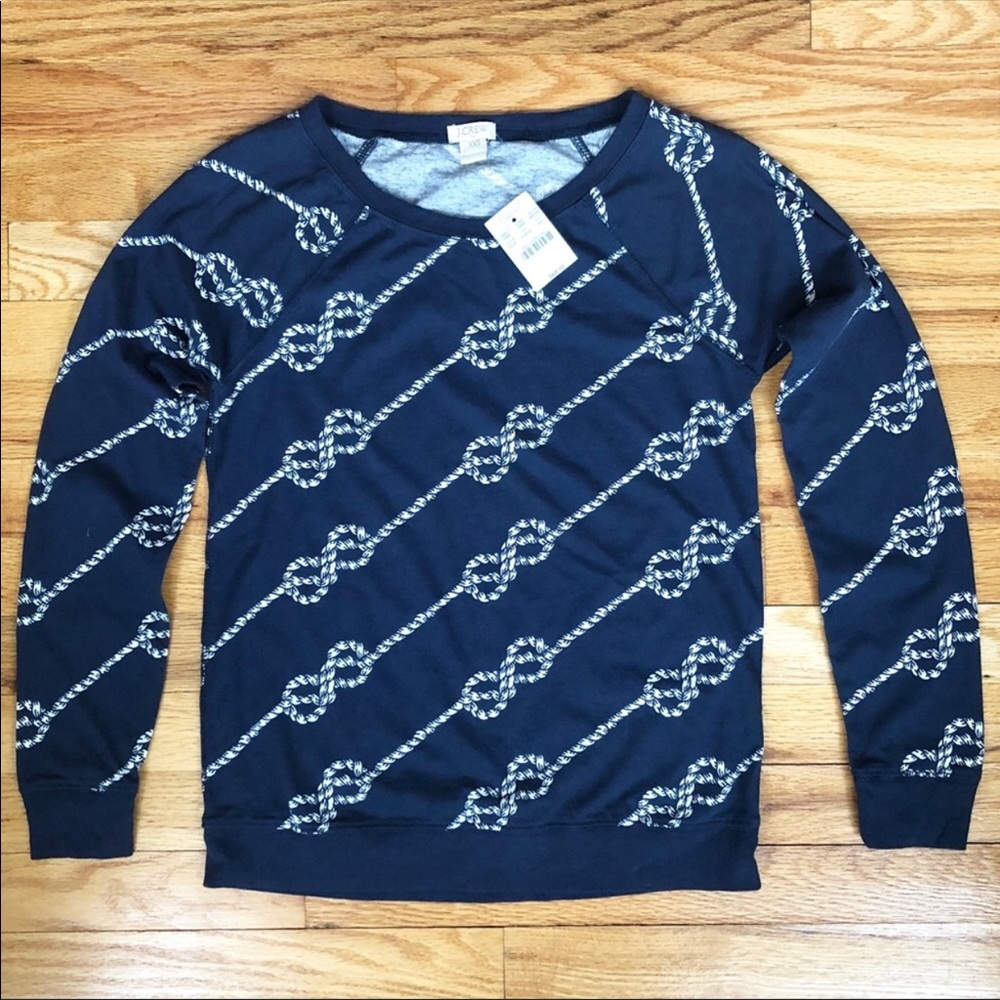 Nautical NWT J. Crew printed pullover XXS